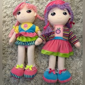 19" Playmaker Toys Lollypop Doll Soft Bodied Plush Colorful Rag‎ Dolls Set